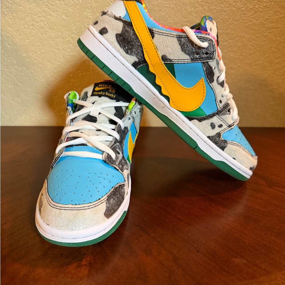 Nike Kids Sneakers - Blue, Yellow, and Black